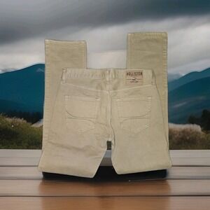 NWOT Men's Hollister Slim Straight Leg Camel Khaki Jeans  30x32 Low Rise button